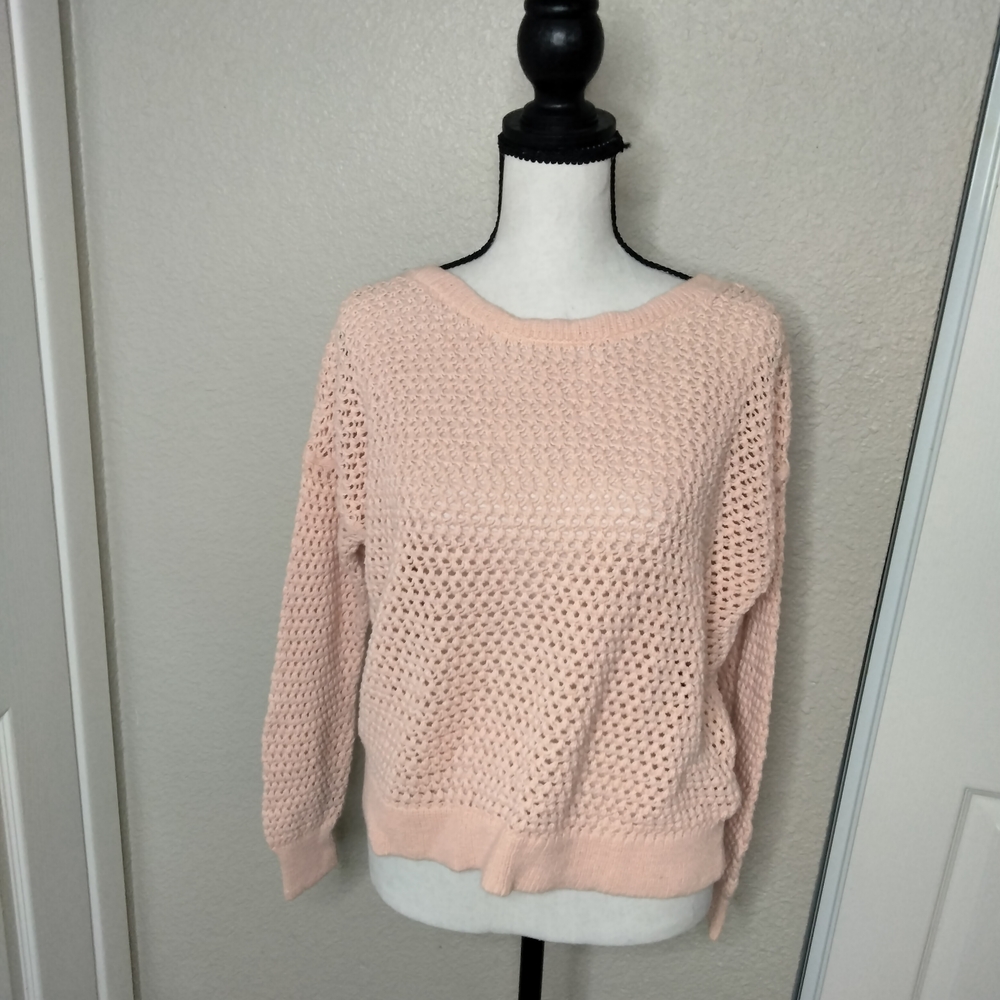 Victoria's Secret Pink Crew Neck Sweater with Textured Knit
